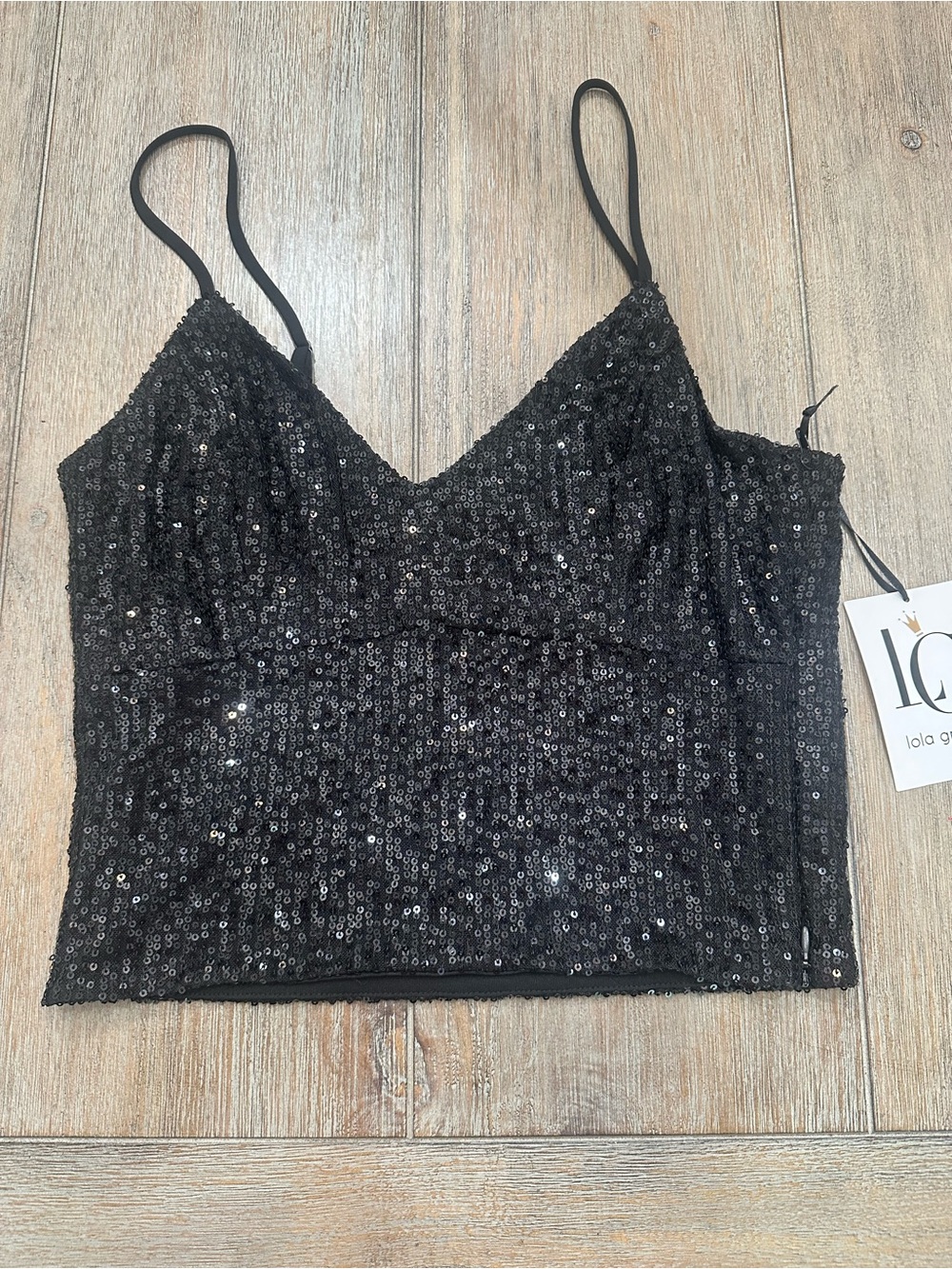 Women’s Black sequin camisole | Size Medium